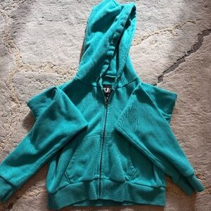Katie J NYC GIrls (7-14) X-Large Hoodie Zip Up Sweatshirt - Teal